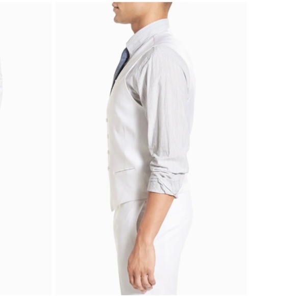 100% Linen Vest Nordstrom Mens Shop XL Off-White DISCONTINUE - Picture 3 of 15